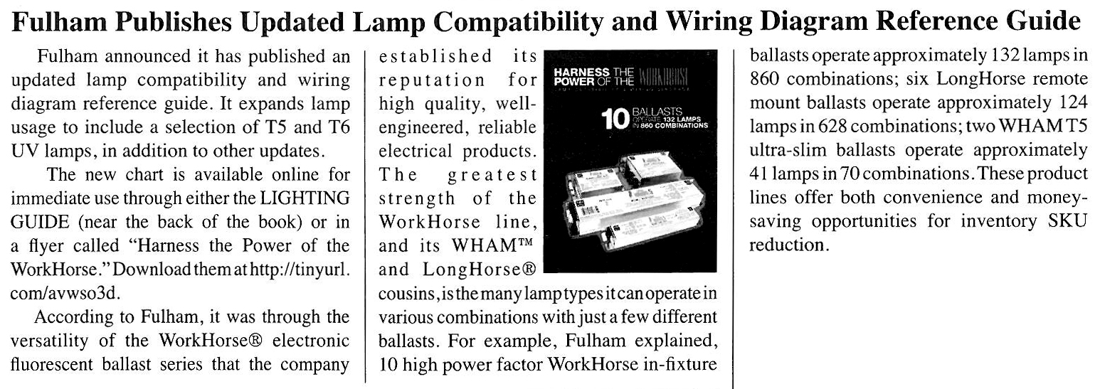 Fulham: Lighting... Global. Intelligent, Sustainable: Press Coverage